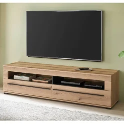 TV-Wohnwand in Holzoptik foliert - Brocus (vierteilig)