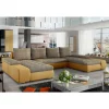 U-Design Wohnlandschaft in Beige und Ocker - Gravura