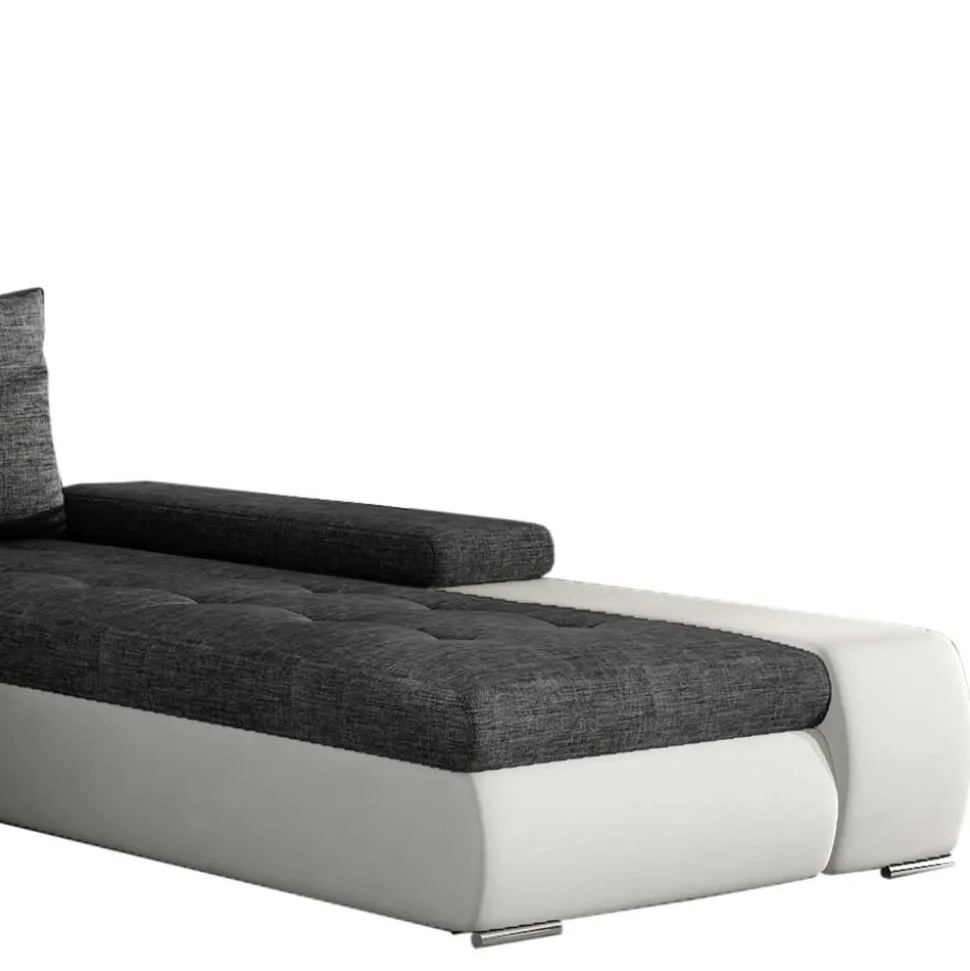 U-Design Wohnlandschaft in Dunkelgrau und Weiß - Alfonosso