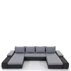 U-Schlafcouch in Beige und Dunkelbraun - Driften