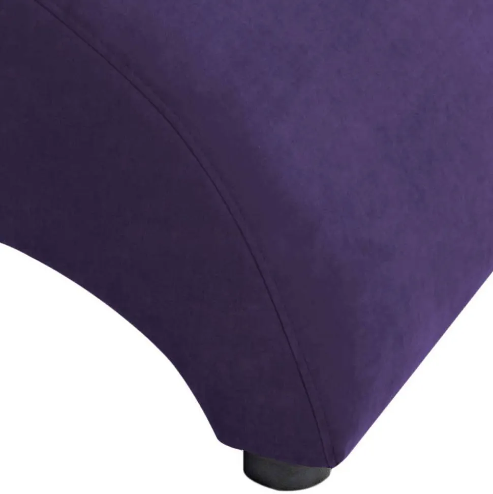 Velours Hocker in Violett - Cregorian