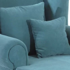 Velours Polstersessel in Petrol Blau - XXL Format - Karama