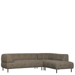 Viersitzer Ecksofa in Dunkelbraun - Marus