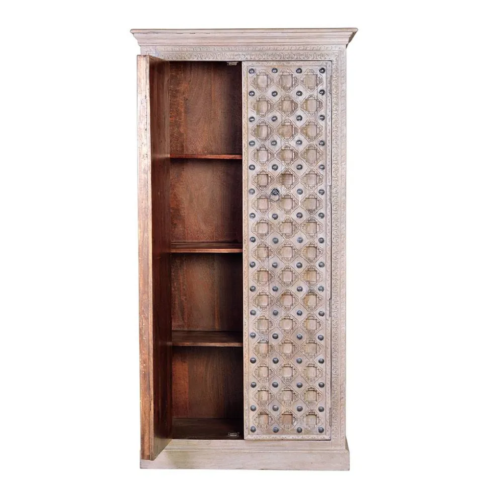 Vintage Design Schrank in White Wash - Uladan