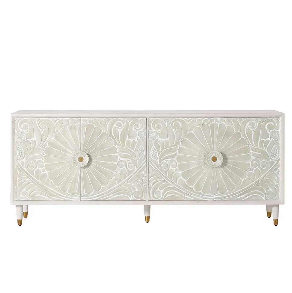 Vintage Design Sideboard aus Mango Massivholz - Triboot