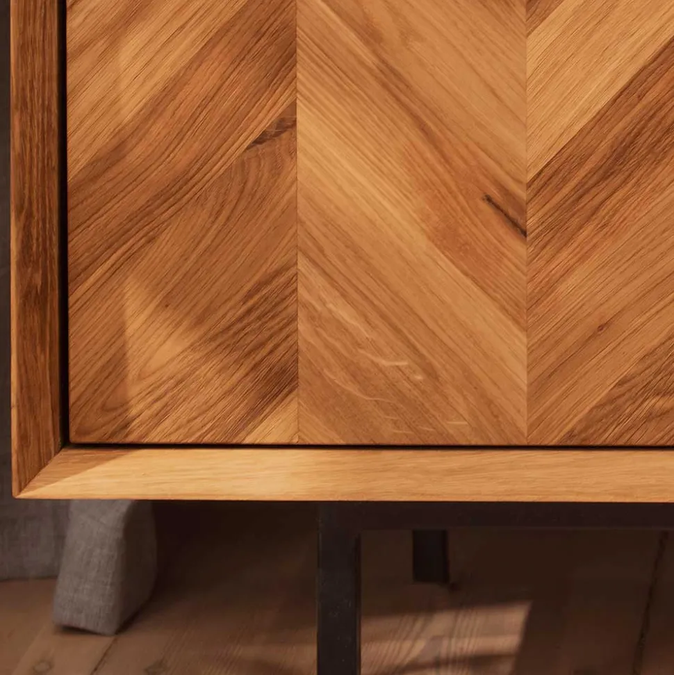 Vitrine Highboard mit 3 Türen & Schubladen - Kerfa