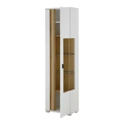 Vitrine mit LED Licht und Metallgriff - Racelyn