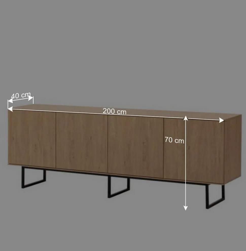 Vitrine und TV-Board Set - Jaskin (zweiteilig)