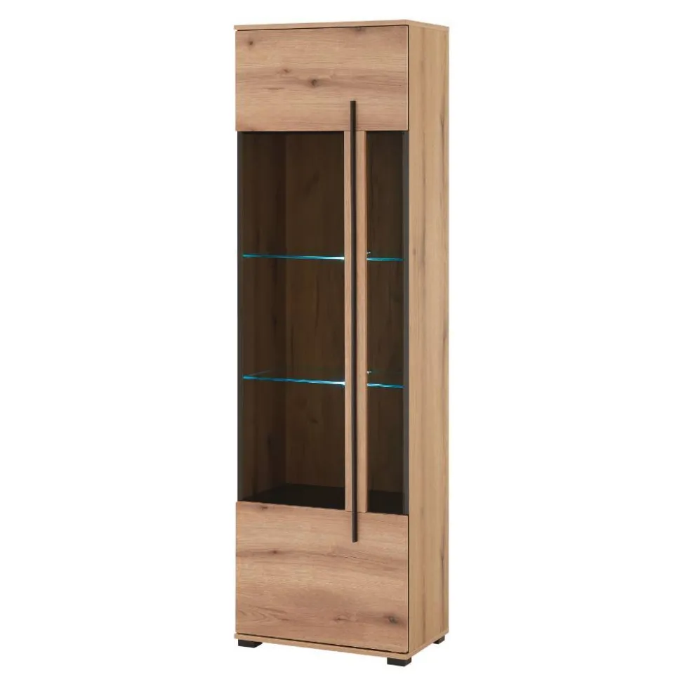 Vitrinenkombination und Wandboard Set - Brocus (vierteilig)