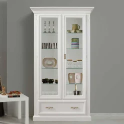 Vitrinenschrank in Weiß - Eli