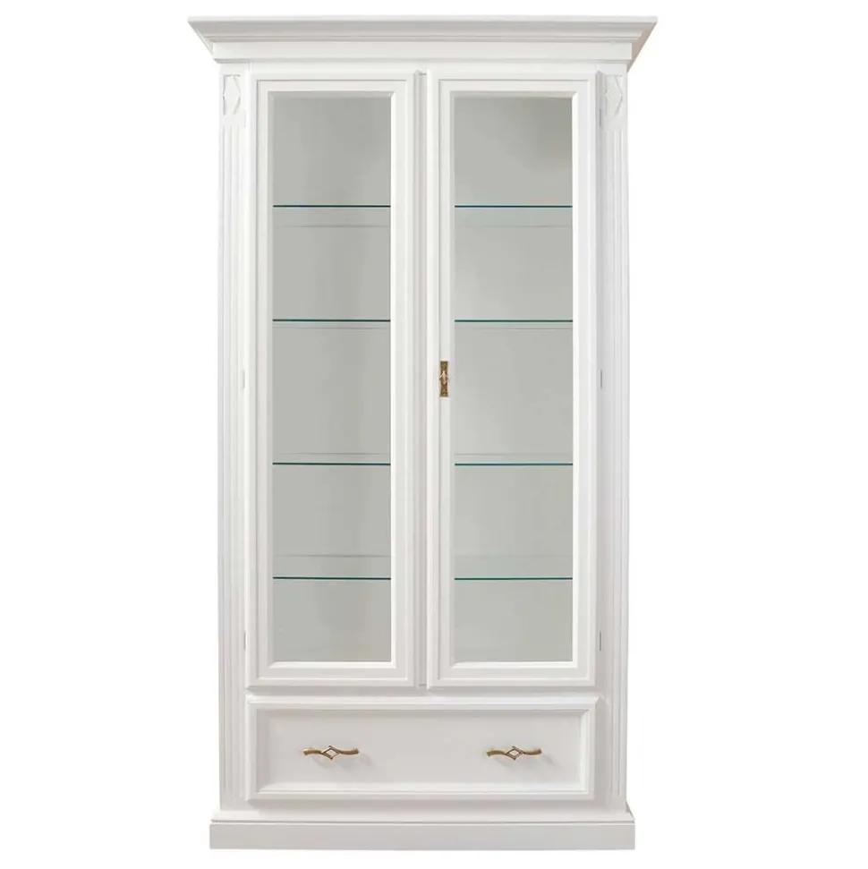 Vitrinenschrank in Weiß - Eli