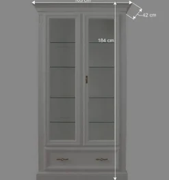 Vitrinenschrank in Weiß - Eli