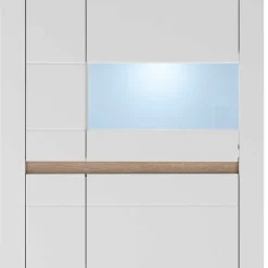 Vitrinenschrank in Weiß - 85x198x35 cm - Ilana