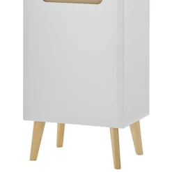 Vitrinenschrank in Weiß mit Eiche - Ginko