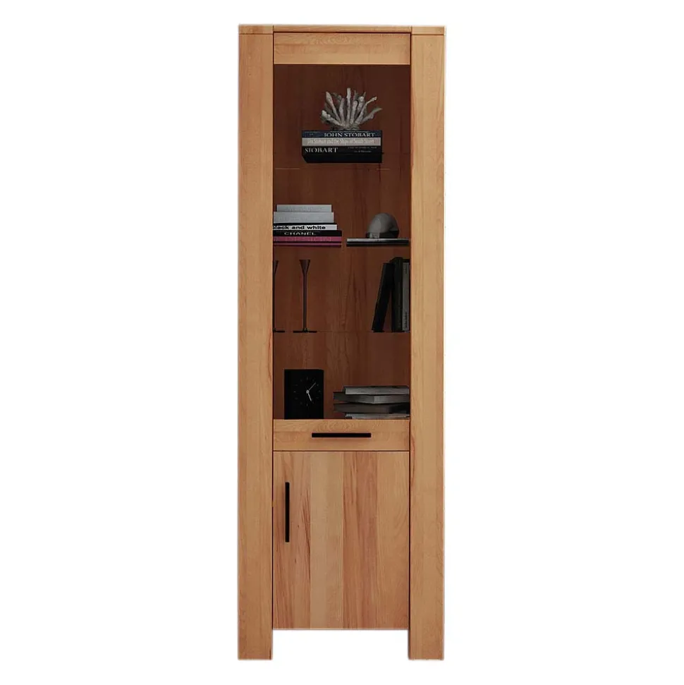 Vitrinenschrank Mosniak aus Kernbuche Massivholz