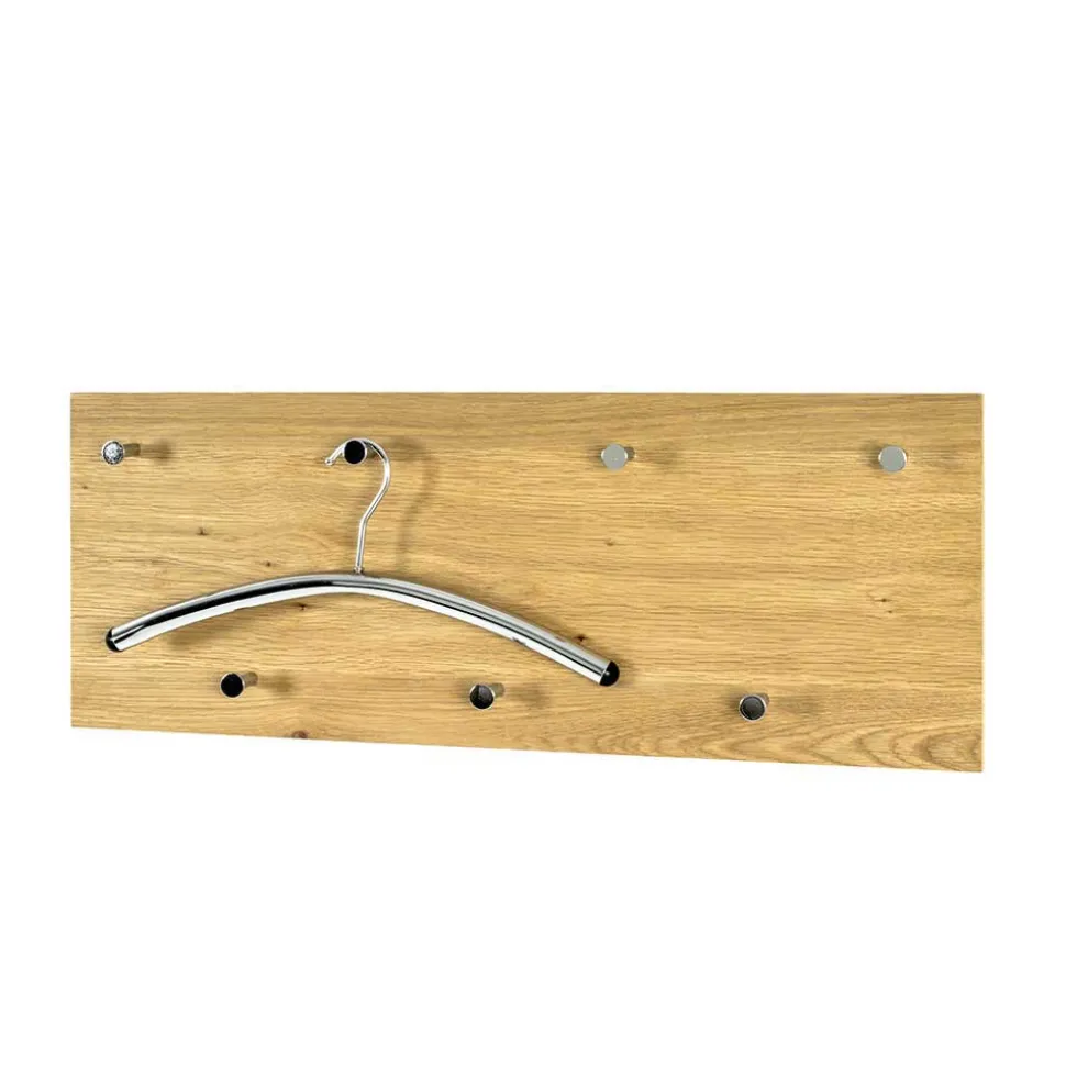 Wand Garderobe Eiche Furnier Colocca mit 7 Haken