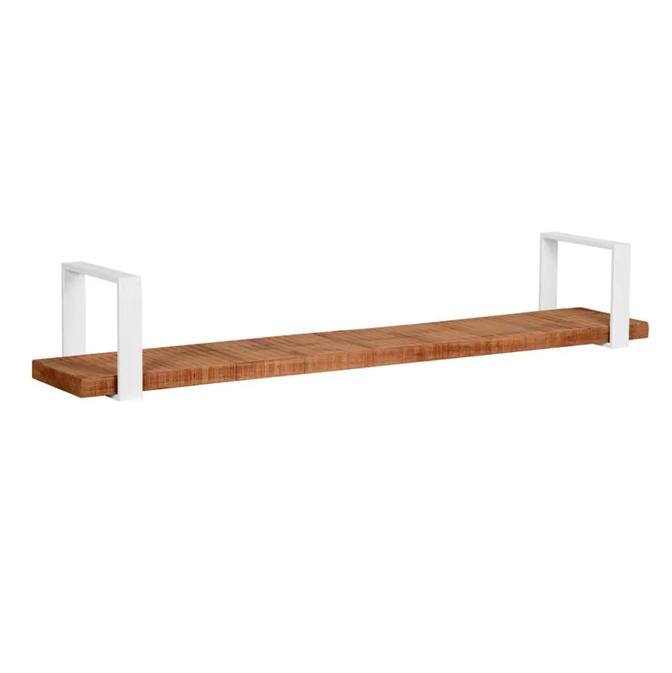 Wandboard aus Mangoholz & Metall Weiß - Siza