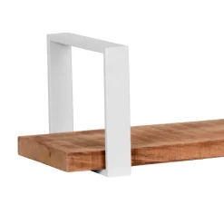 Wandboard aus Mangoholz & Metall Weiß - Siza