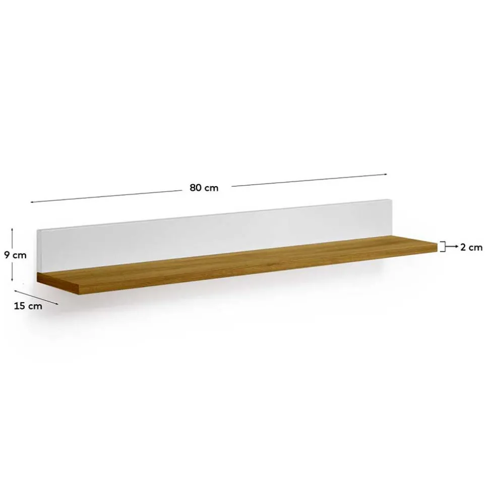 Wandboard in Eiche Furnier & Weiß - Elastian