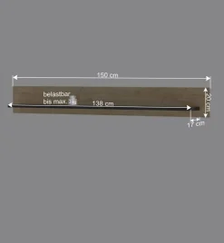 Wandboard in Eiche Gold Holzoptik - Hengas