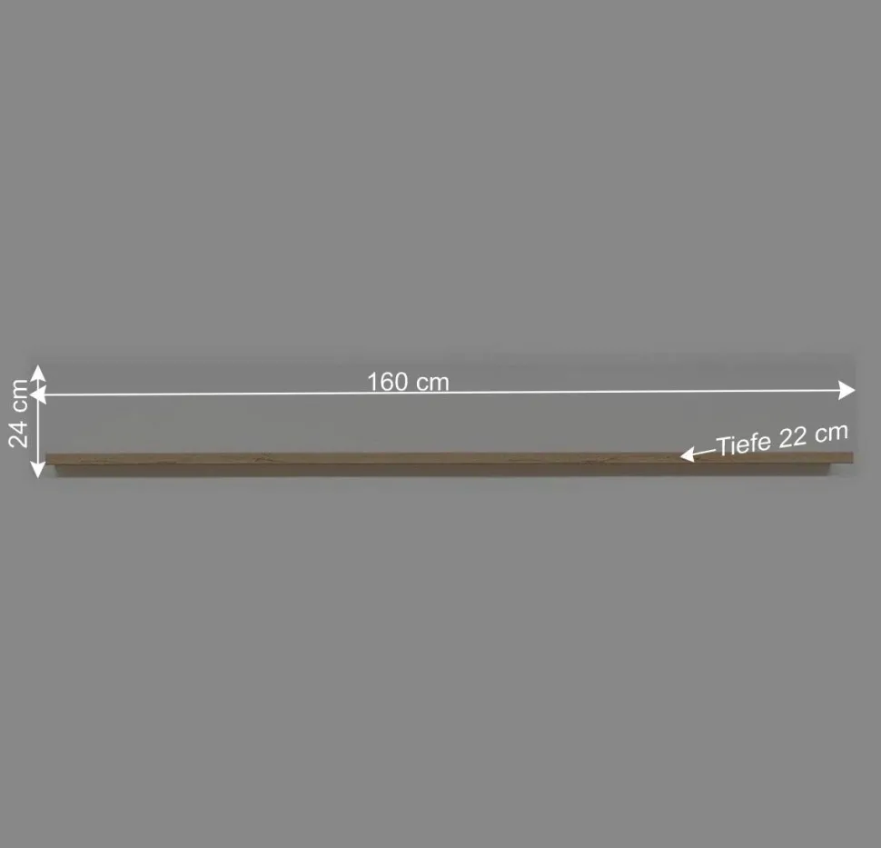 Wandboard in Weiß und Wildeiche Optik - Niam