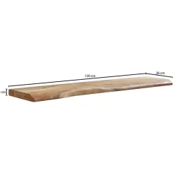 Wandboard mit Naturkante in 6 Breiten - Elmin