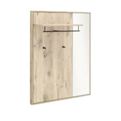 Wandgarderobe mit Spiegel in Wildeiche Optik - Vapposia