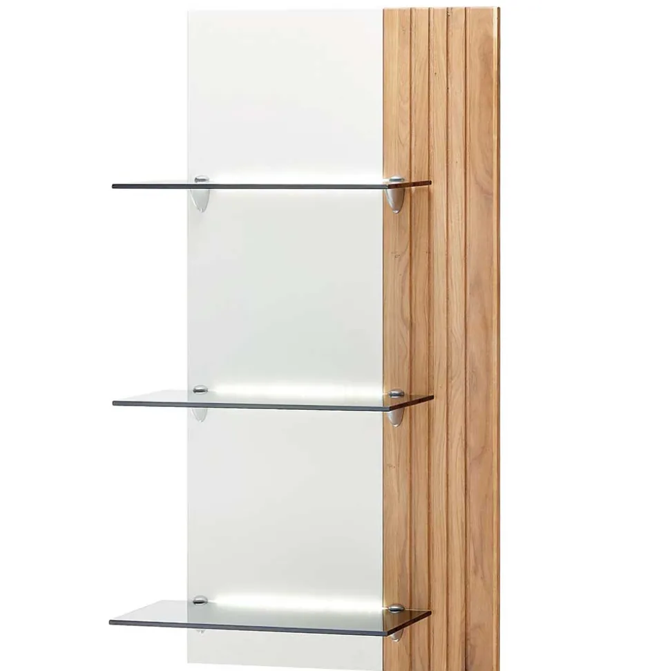 Wandpaneel mit LED Licht - drei Glasablagen - Miloris