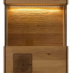 Wand-Vitrine aus Wildeiche Massivholz - Millena