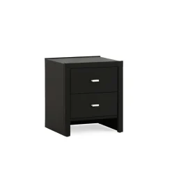 Webstoff Nachtkonsole Castania in Schwarz