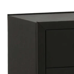 Webstoff Nachtkonsole Castania in Schwarz