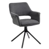 Webstoff Tischsessel drehbar - Lameiro (2er Set)