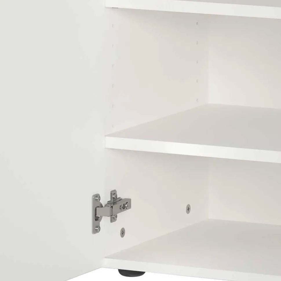 Weiße Flureinrichtung mit Glasbeschichtung - Kofi (fünfteilig)