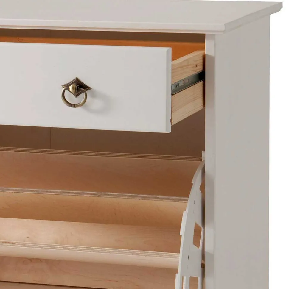 Weiße Flurmöbel im Landhausstil - Vesrav (dreiteilig)