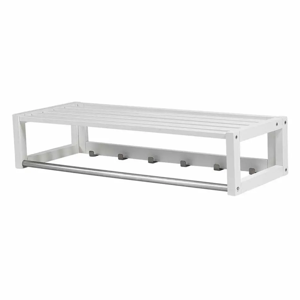 Weiße Hängegarderobe aus Massivholz - Gorfu