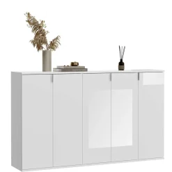 Weiße Kommode 5-türig - Ejulia (dreiteilig)