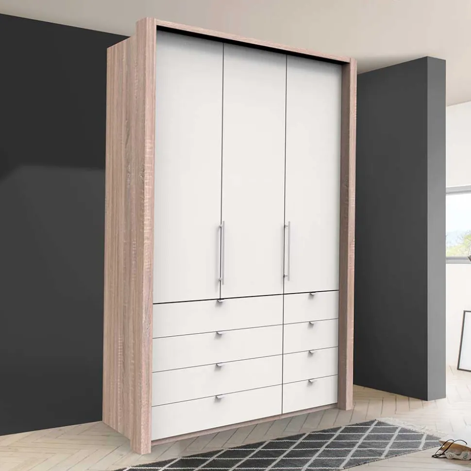 Weißer Kleiderschrank Made in Germany - Vaclyn