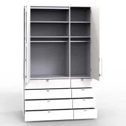 Weißer Kleiderschrank Made in Germany - Vaclyn