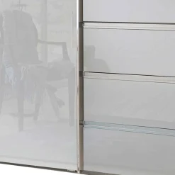 Weißer Kleiderschrank mit Schwebetüren - Brasatura