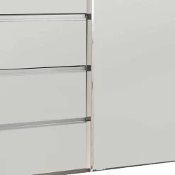 Weißer Kleiderschrank mit vier Schwebetüren - Bescaro