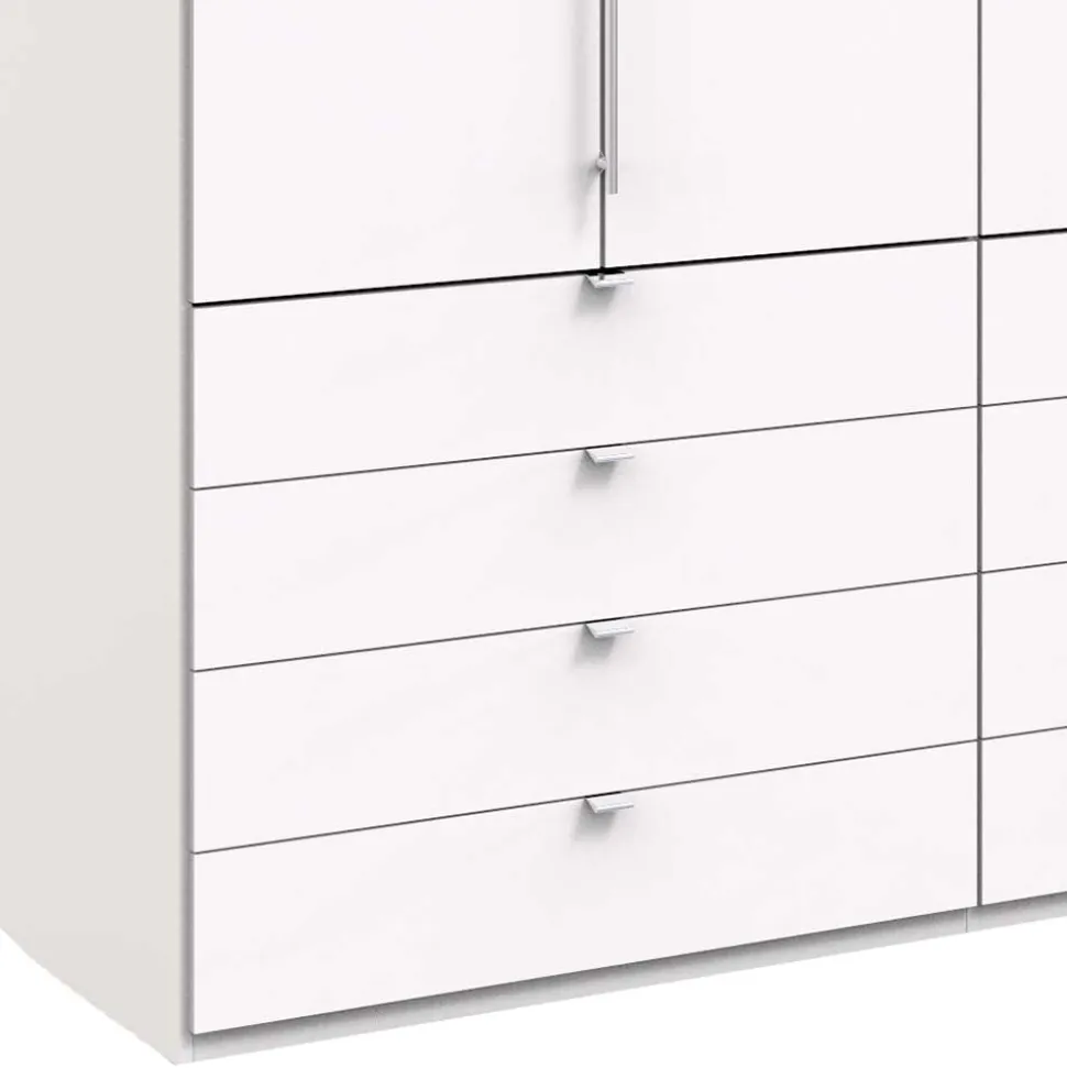 Weißer Kombi-Kleiderschrank mit acht Schubladen - Donpiave
