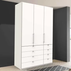 Weißer Kombi-Kleiderschrank mit Gleittür - Donpiave