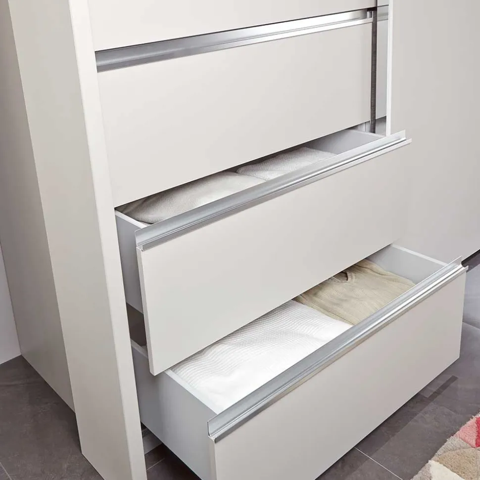 Weißer Schiebetürenschrank 3-türig - Fachet