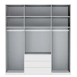 Weißer Schlafzimmerschrank 3-türig - Rhoen