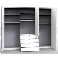 Weißer Schrank für Schlafraum 300 cm breit - Donpiave