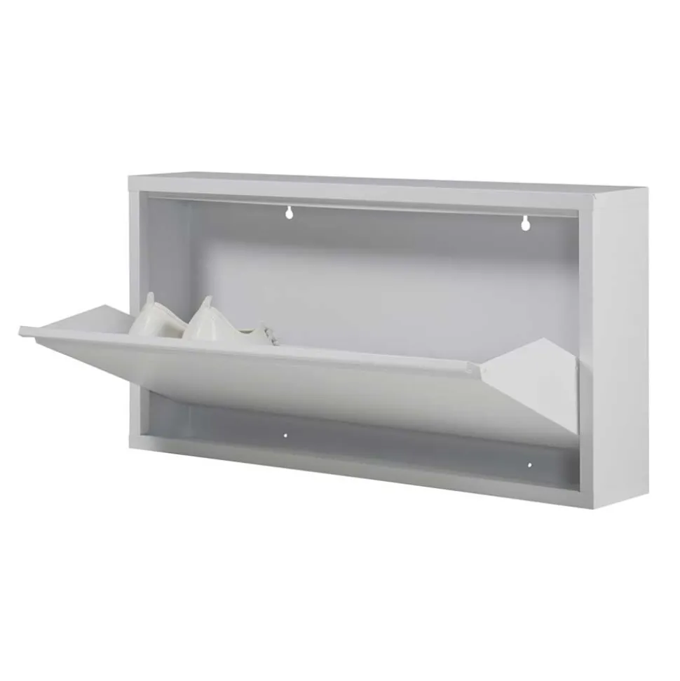 Weißer Schuhschrank für die Wandmontage - Vitalrov