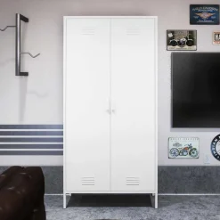Weißer Universalschrank aus Metall - Elyett