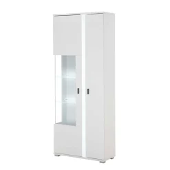 Weißer Vitrinenschrank mit LED Beleuchtung - Tirol
