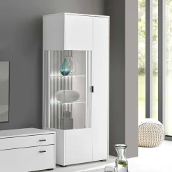 Weißer Vitrinenschrank 2-türig - Dualkos