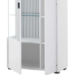 Weißer Vitrinenschrank 2-türig - Dualkos